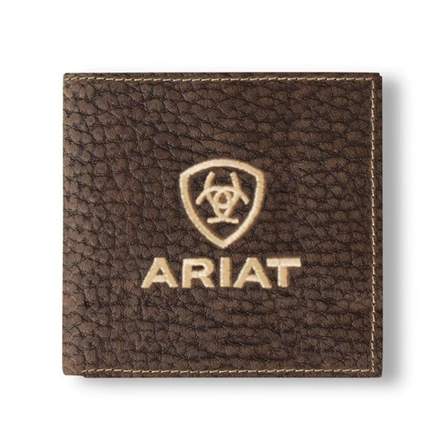 ARIAT BI FOLD BULLHIDE ARIAT EMBROIDERED LOGO WALLET-Ranges Country