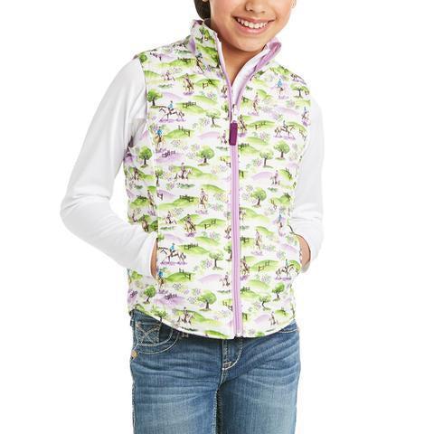 ARIAT GIRLS EMMA REVERSIBLE VEST-Ranges Country