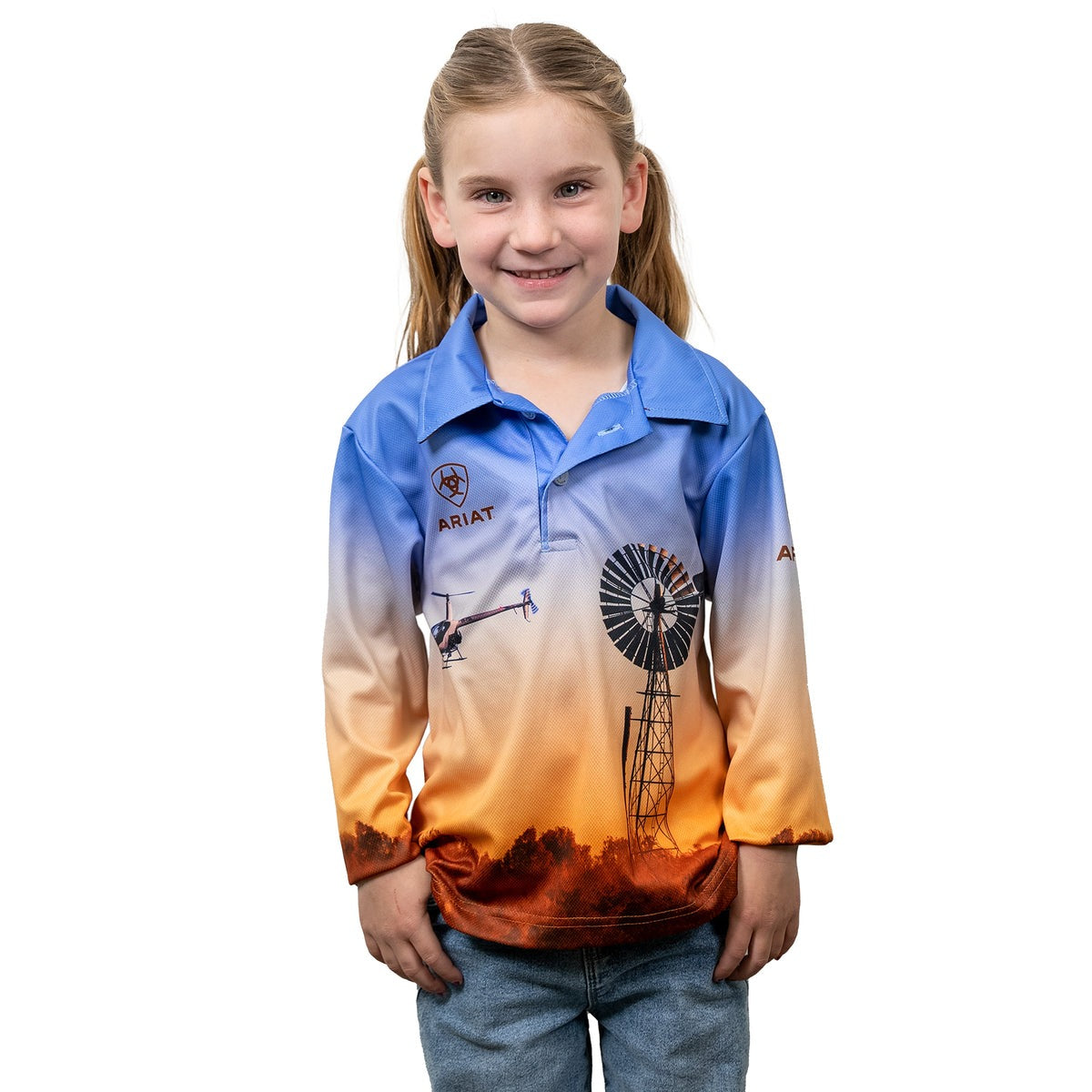 ARIAT KIDS WINDMILL FISHING SHIRT