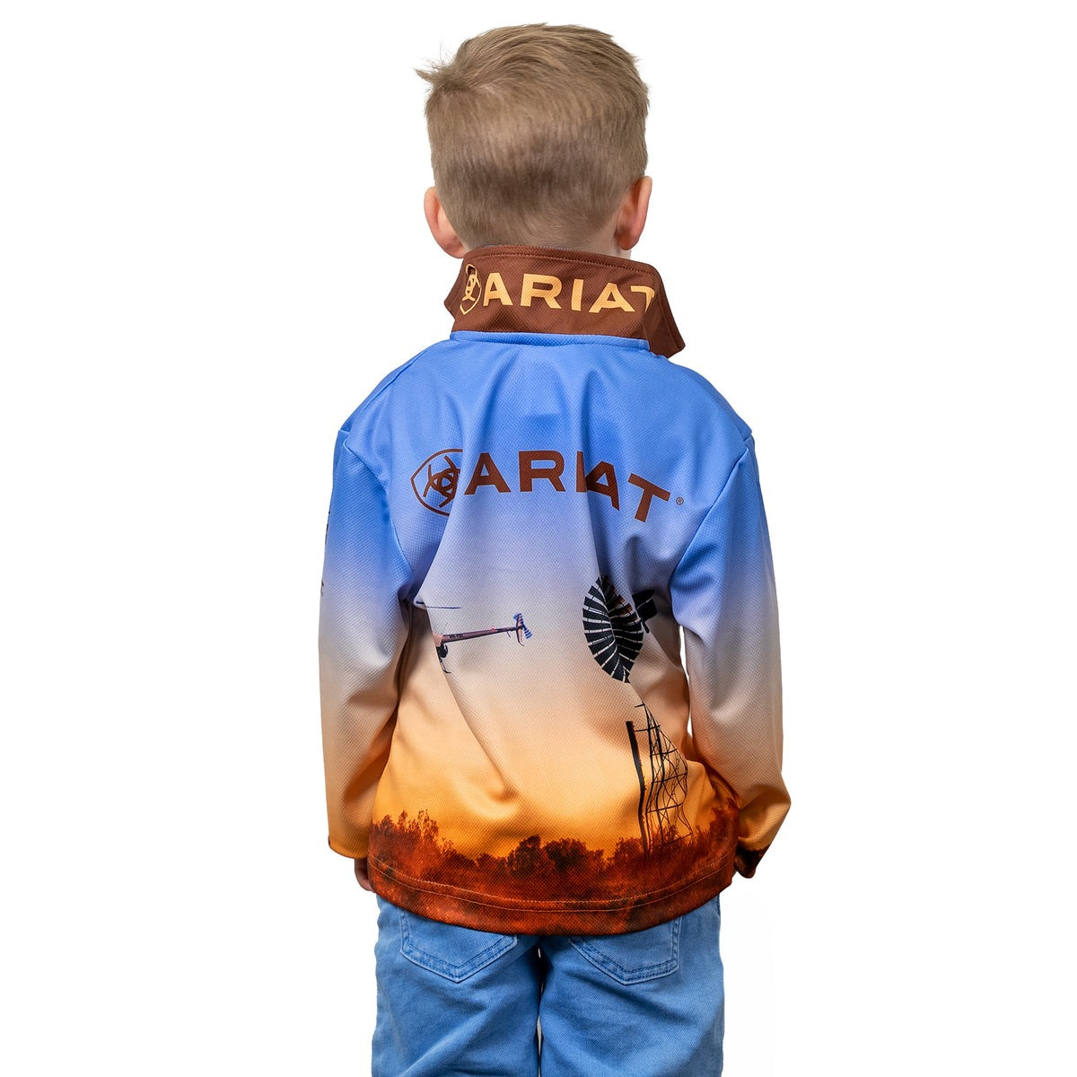 ARIAT KIDS WINDMILL FISHING SHIRT