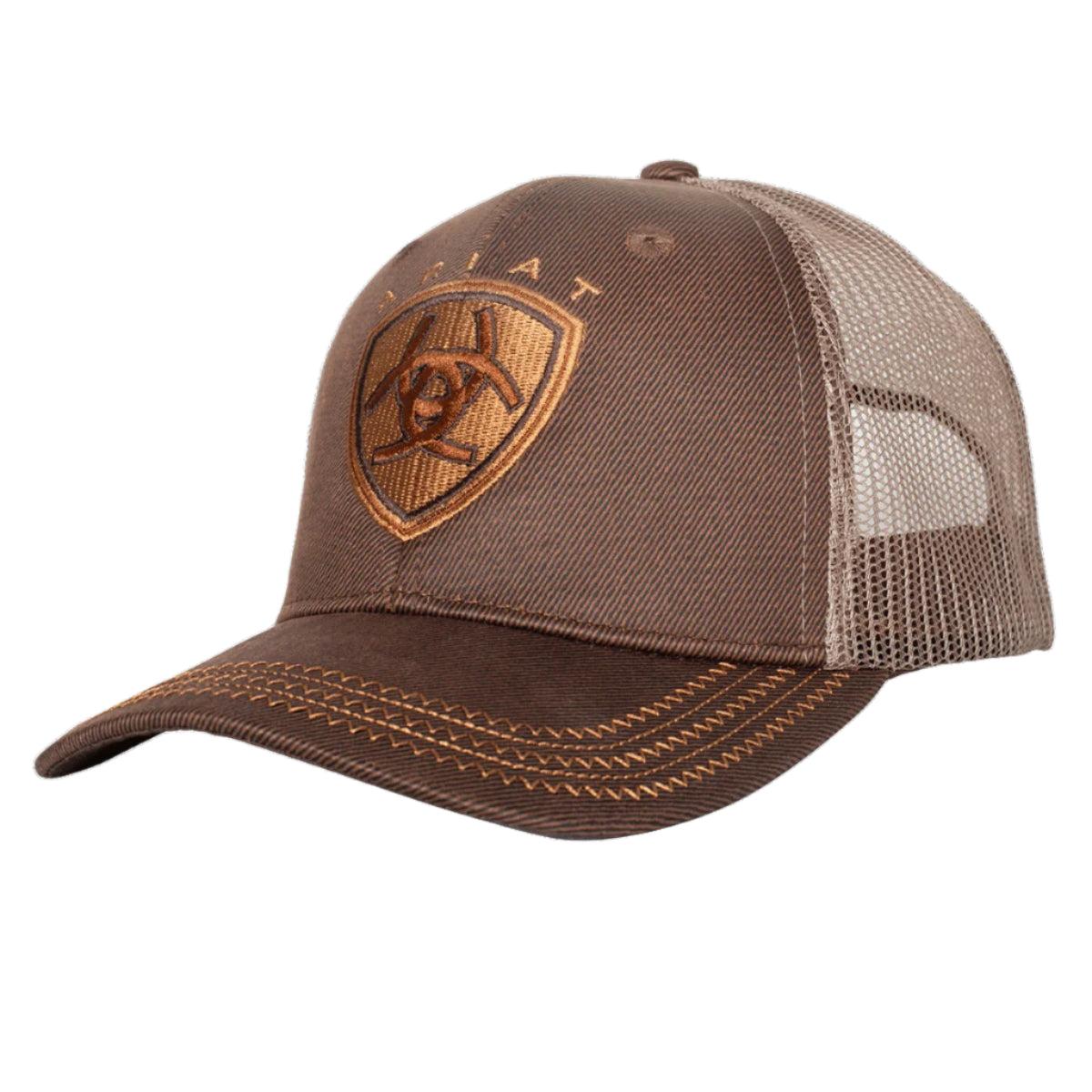 ARIAT MENS CENTRE LOGO OILSKIN CAP-Ranges Country