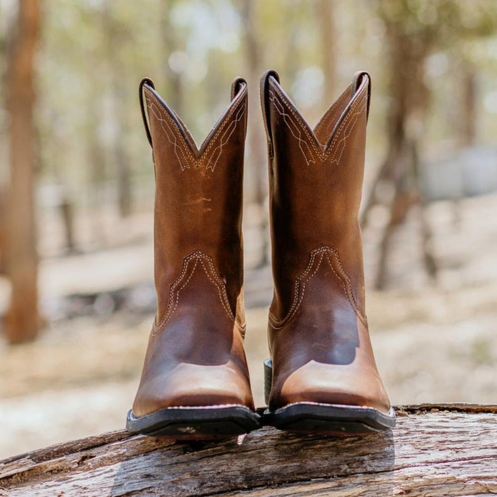 ARIAT MENS ROPER WIDE SQUARE TOE BOOTS
