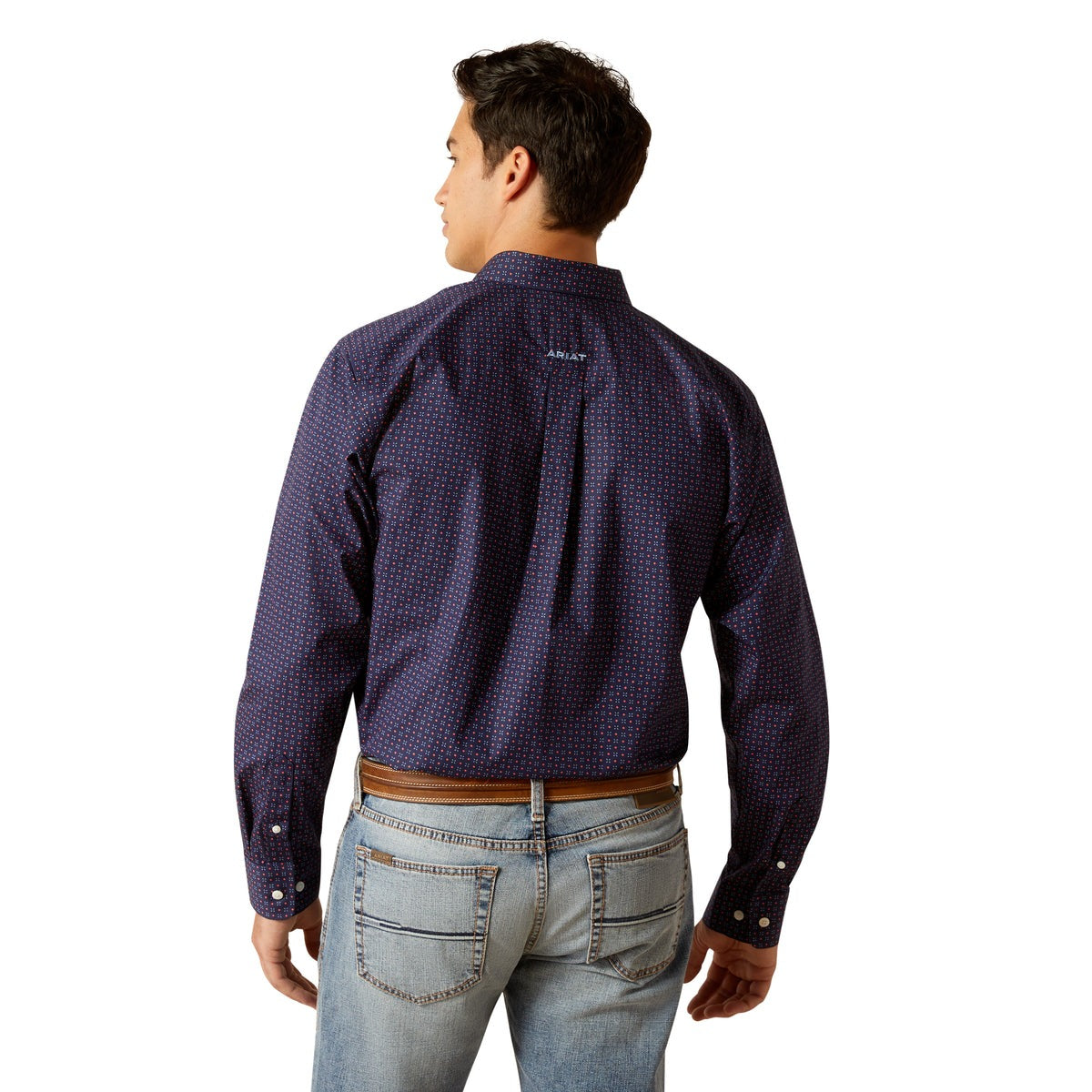 ARIAT MENS WRINKLE FREE WELLS FITTED SHIRT