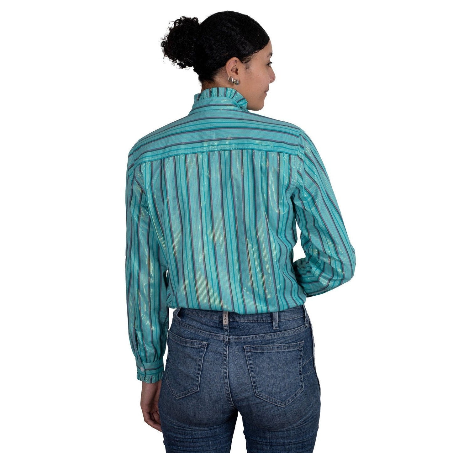 ARIAT WOMENS ABBEY FRILLS STRIPE SHIRT