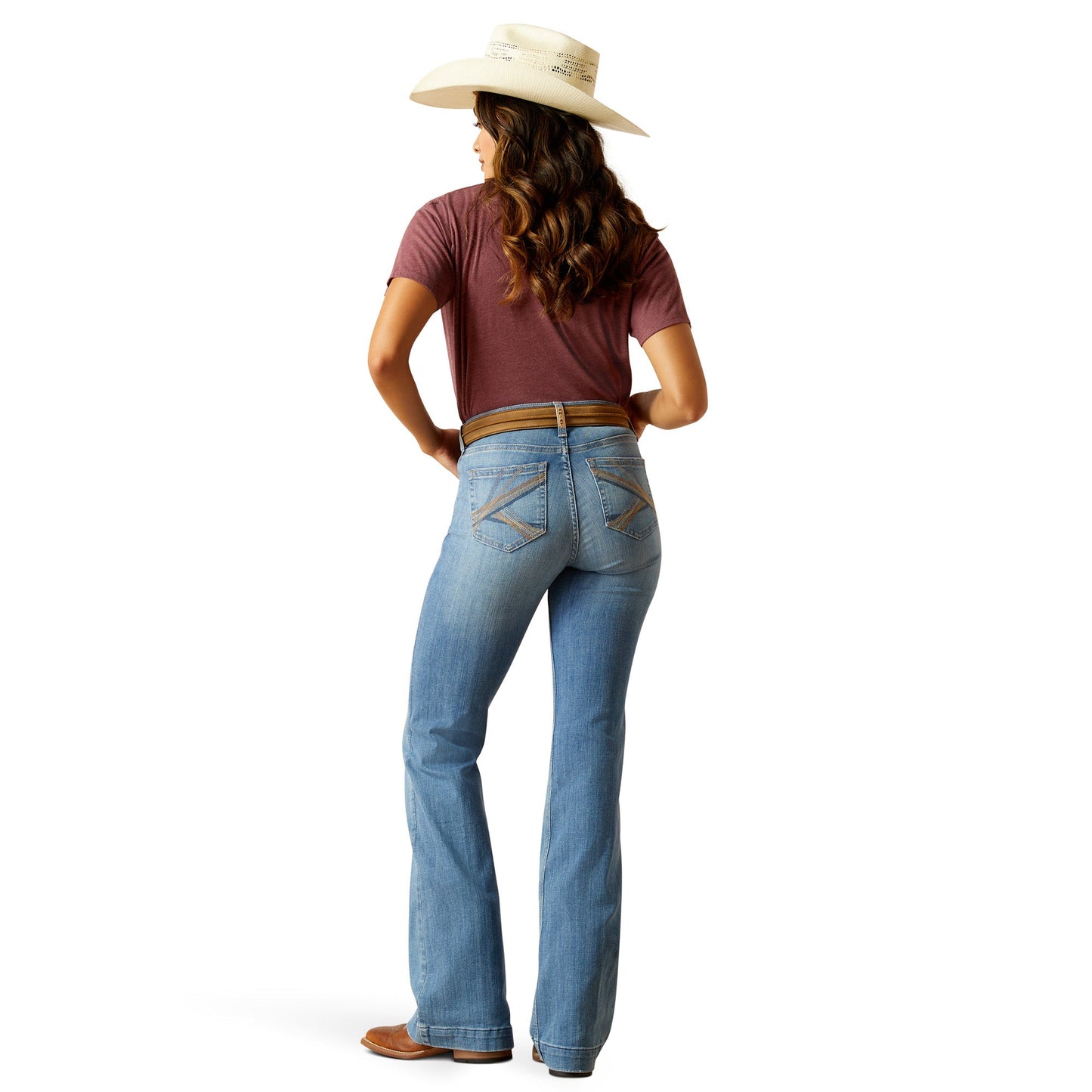 ARIAT WOMENS ALICE GLENDALE HIGH RISE SLIM TROUSER JEANS-Ranges Country