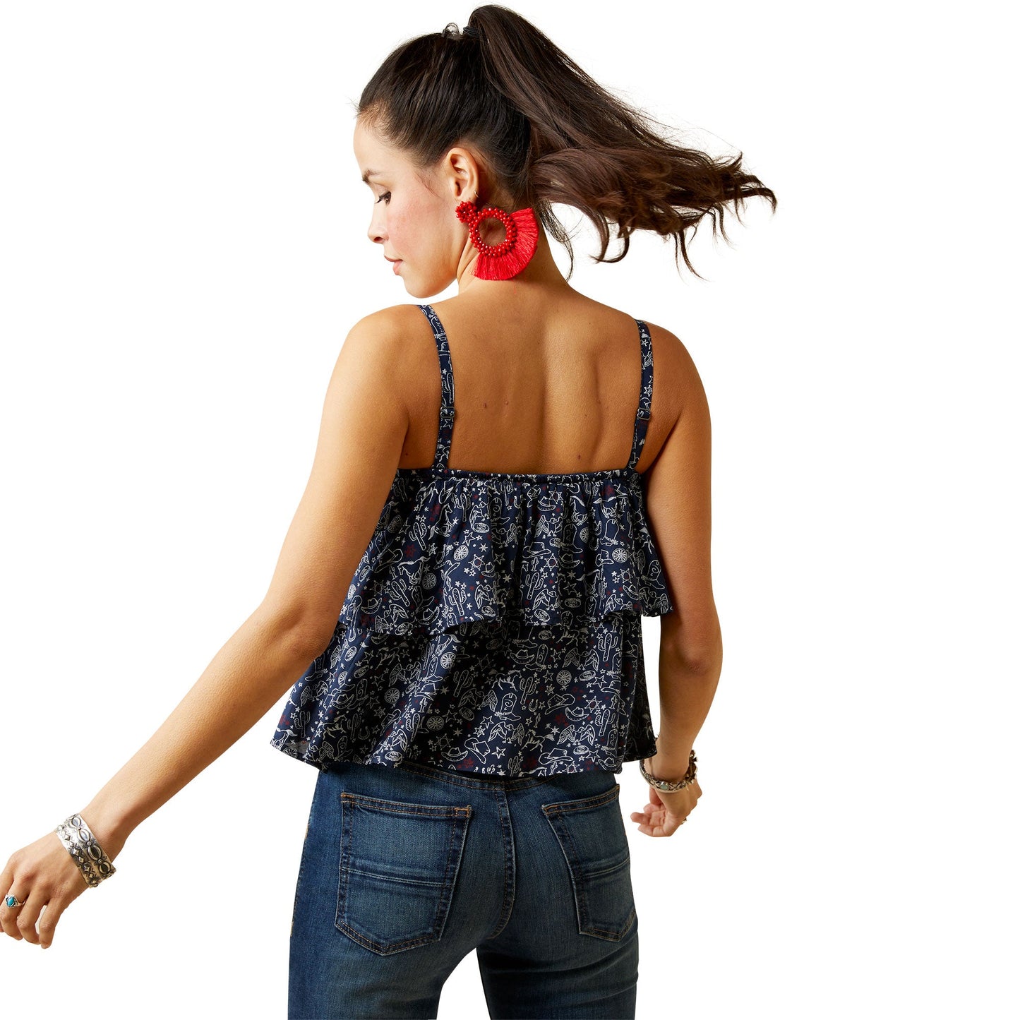 ARIAT WOMENS HOWDY PRINT SINGLET