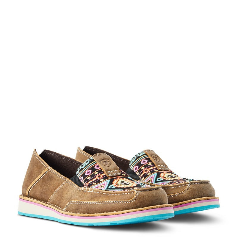 ARIAT WOMENS NEON LIGHTS CRUISER MOCCASINS