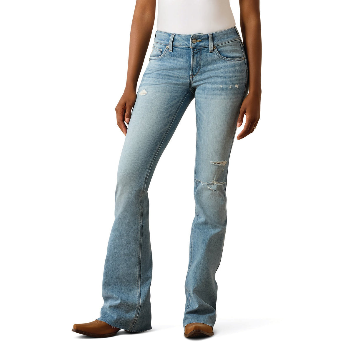 ARIAT WOMENS PERFECT RISE FLARE TAMMY CONNECTICUT JEANS