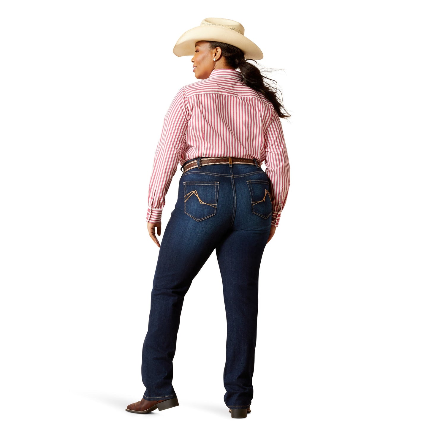 ARIAT WOMENS ROMANA PENNSYLVANIA MID RISE STRAIGHT JEANS