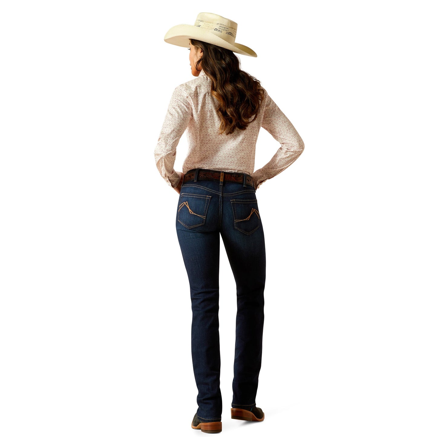 ARIAT WOMENS ROMANA PENNSYLVANIA MID RISE STRAIGHT JEANS-Ranges Country