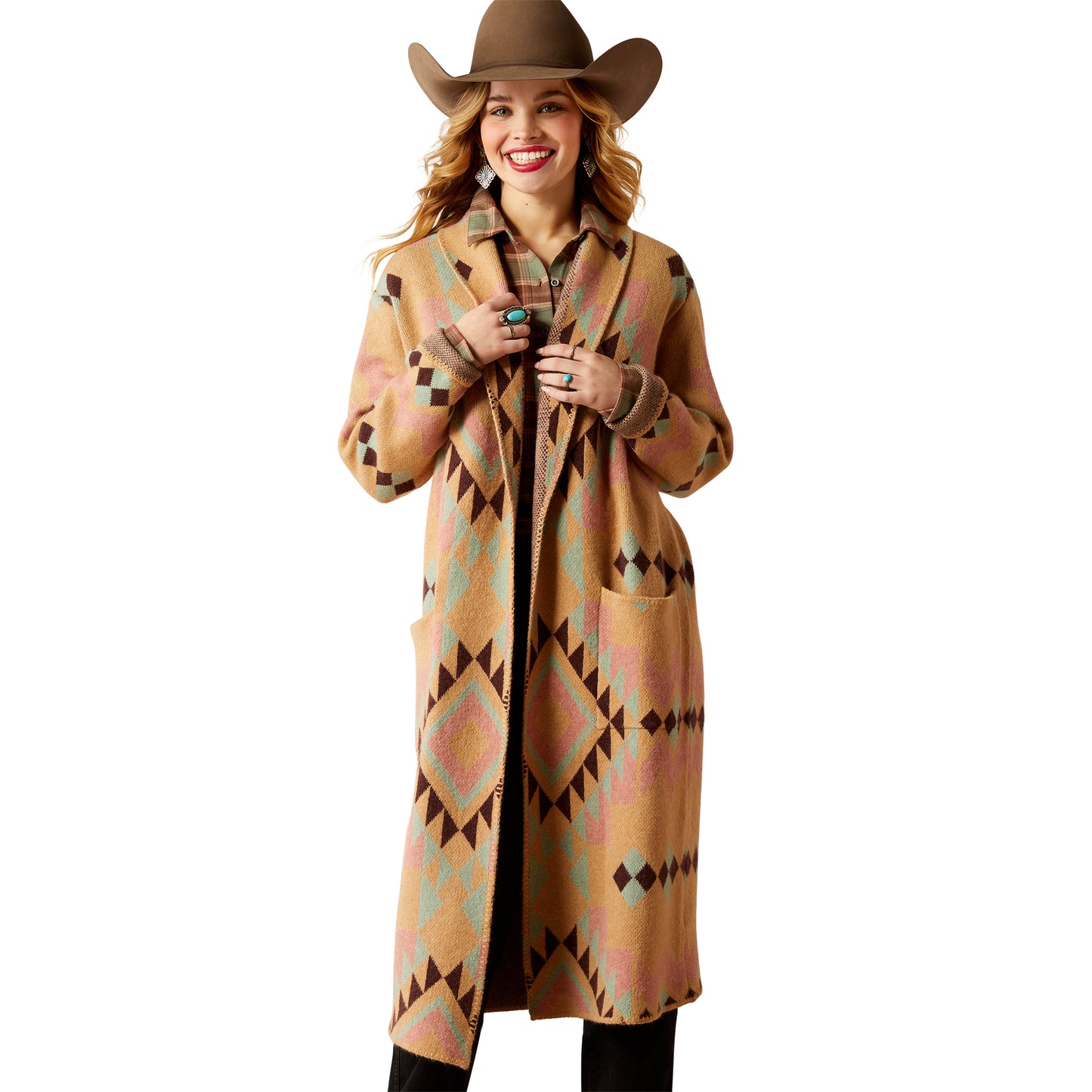 ARIAT WOMENS SUNSET CHIC BLANKET COAT