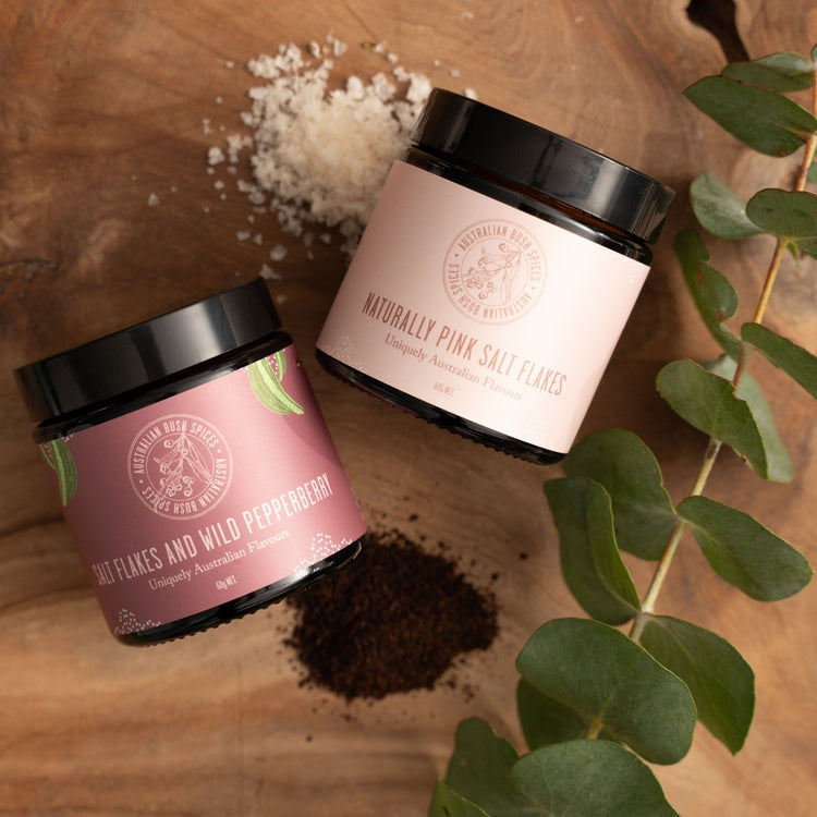 AUSTRALIAN BUSH SPICES NATURAL PINK SALT FLAKES 60g