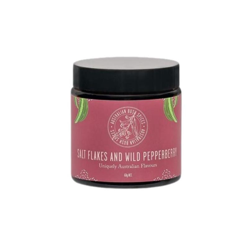 AUSTRALIAN BUSH SPICES SALT & NATIVE PEPPER BERRY 60g-Ranges Country
