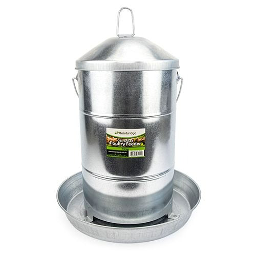 BAINBRIDGE GALVANISED POULTRY FEEDER 15KG-Ranges Country
