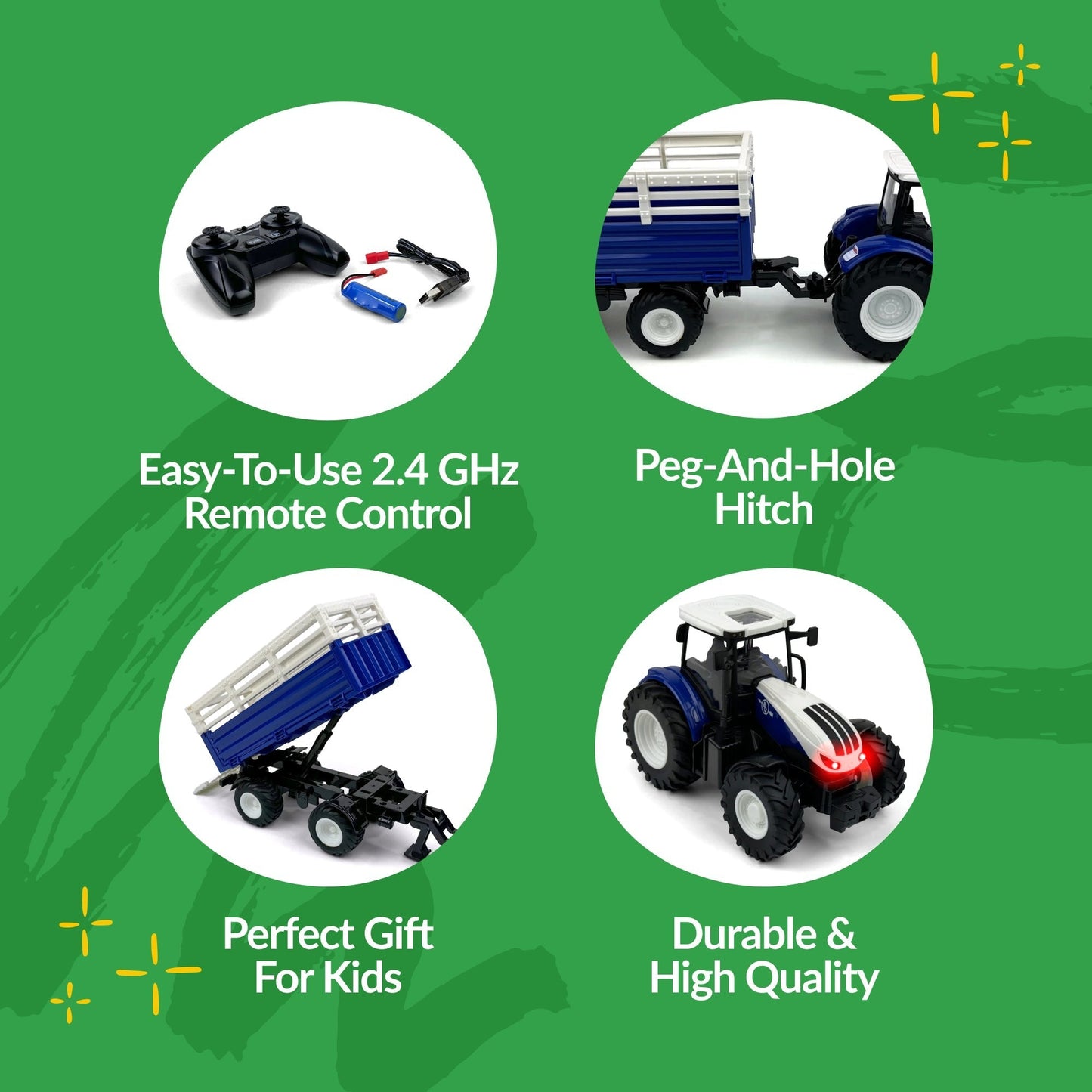 BIG COUNTRY TOYS REMOTE CONTROL TRACTOR & TRAILER