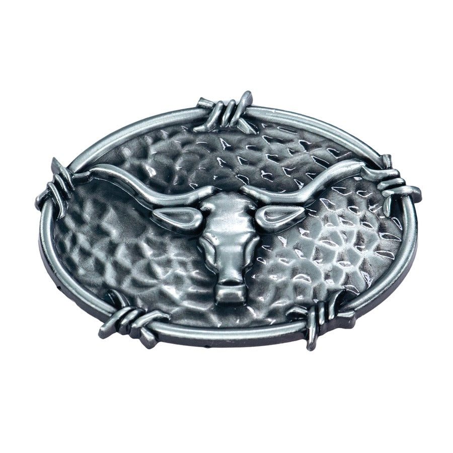 BRIGALOW LONGHORN BARBED WIRE BUCKLE-Ranges Country