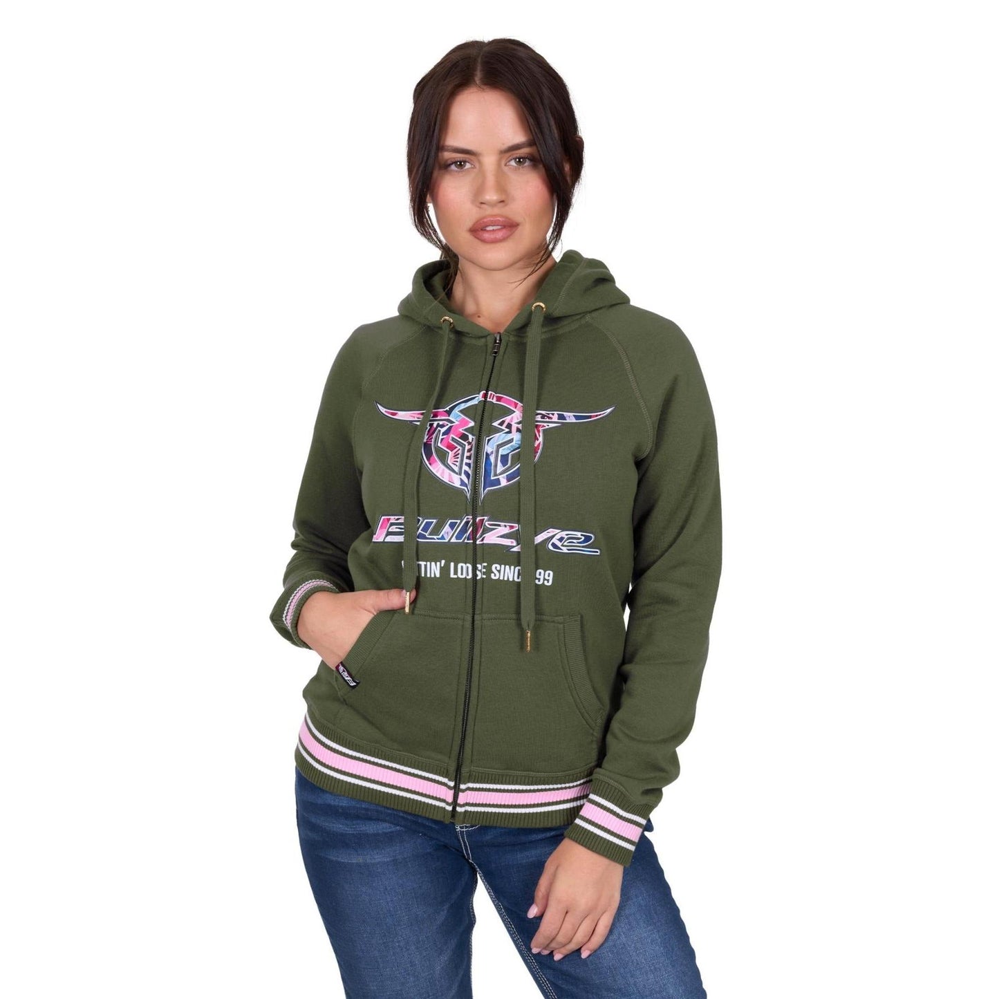 BULLZYE WOMENS BROOKS ZIP UP HOODY-Ranges Country