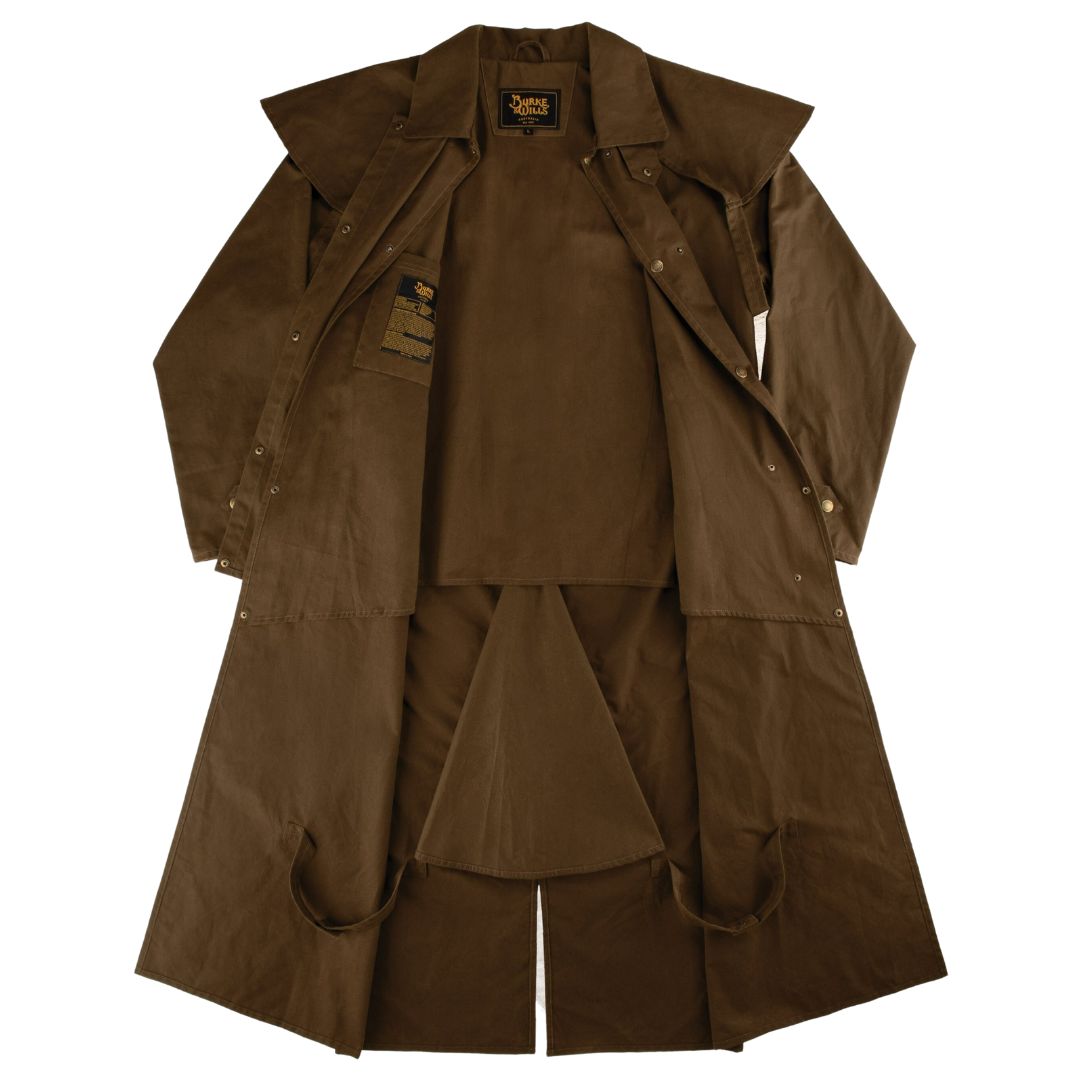 BURKE & WILLS STOCKMAN LONG OILSKIN COAT
