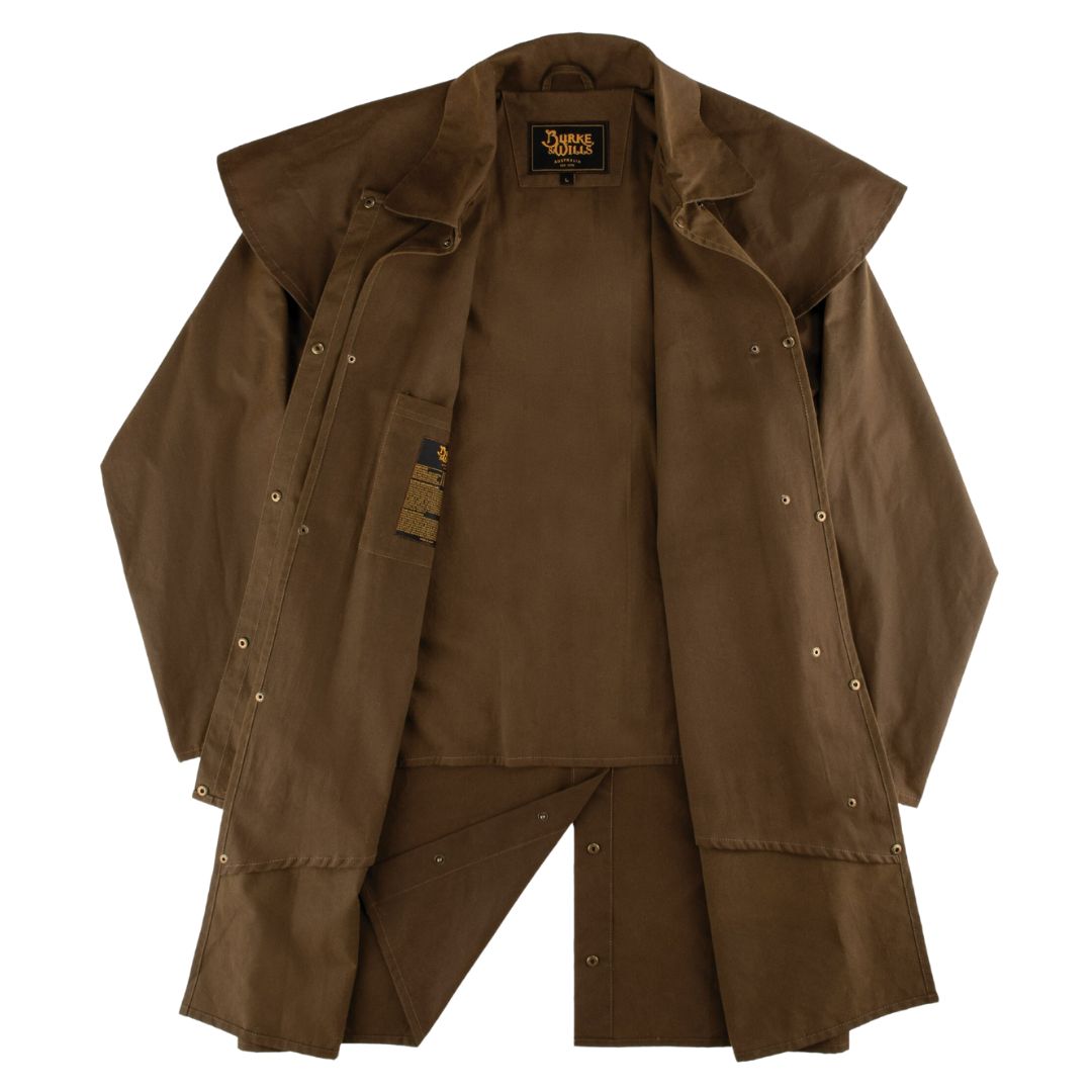 BURKE & WILLS STOCKMAN SHORT OILSKIN COAT