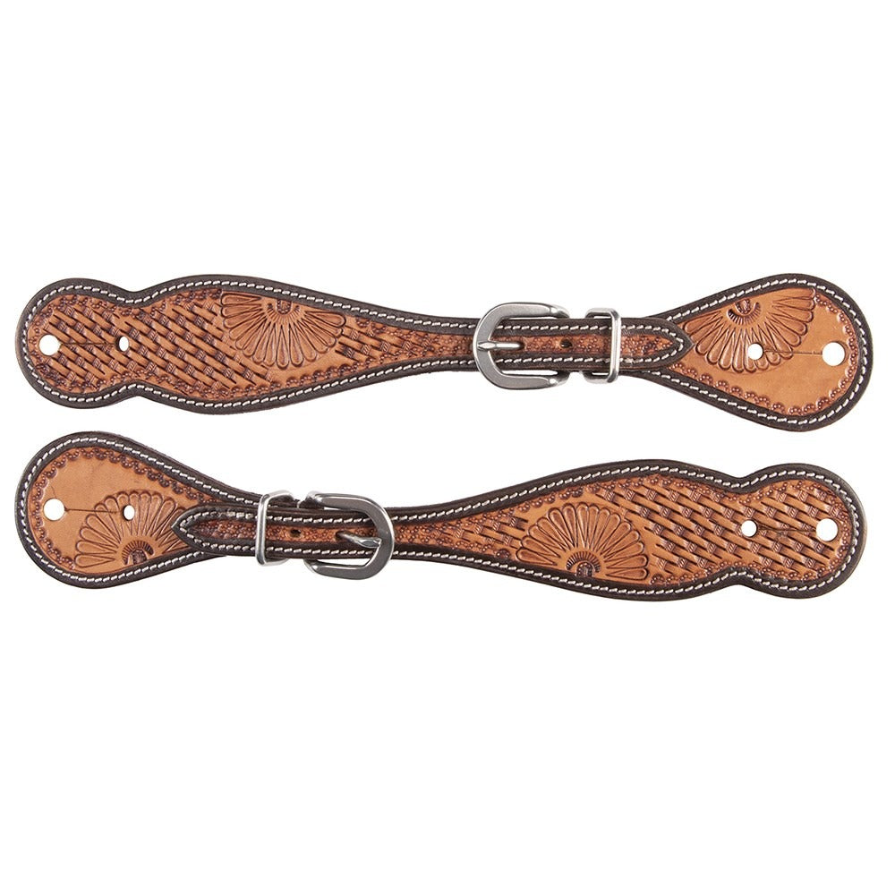 FORT WORTH BASKET WEAVE SPUR STRAPS-Ranges Country