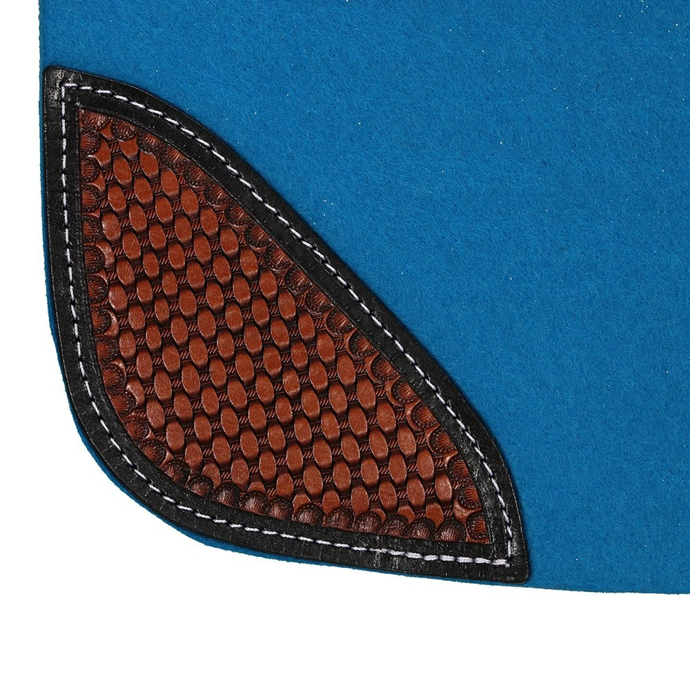 FORT WORTH FEATHER TOOLED FELT SADDLE PAD