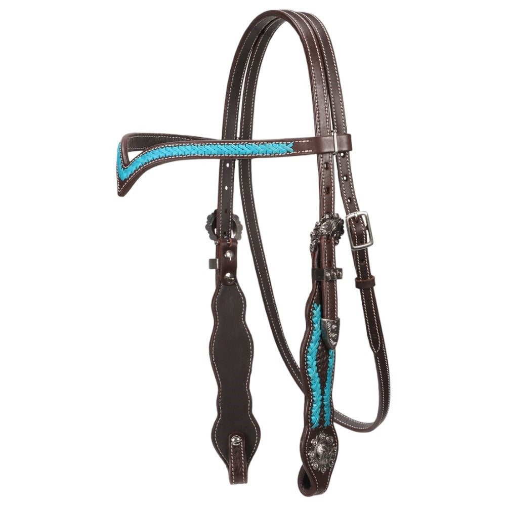 FORT WORTH V BROW w/ BRAIDING BRIDLE-Ranges Country