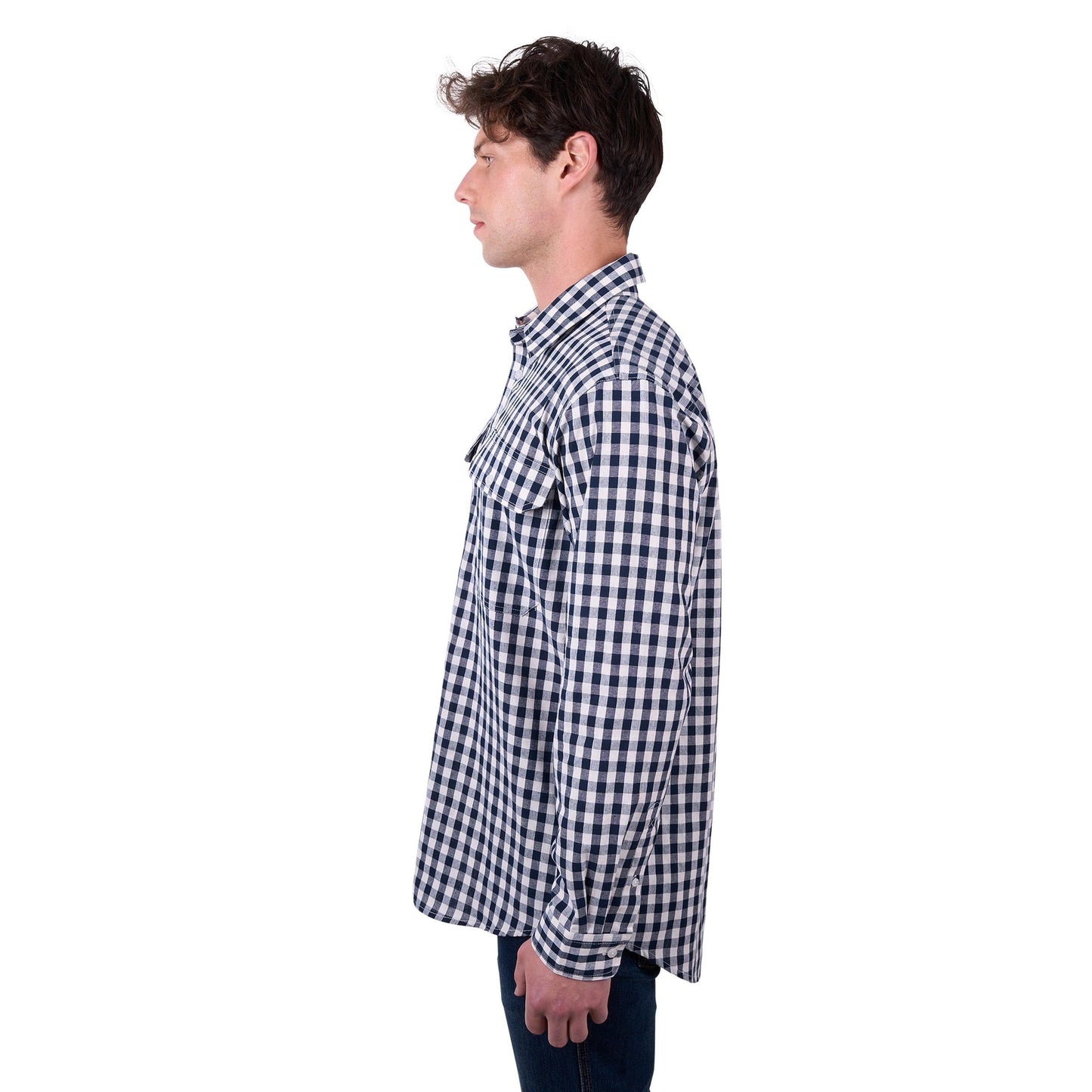 HARD SLOG MENS DELL HALF BUTTON SHIRT