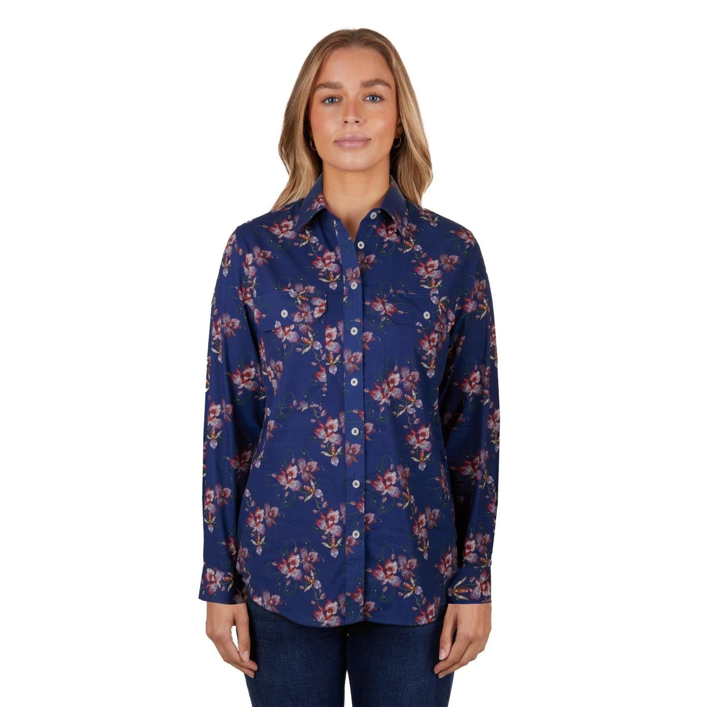 HARD SLOG WOMENS BELLE FULL PLACKET SHIRT-Ranges Country