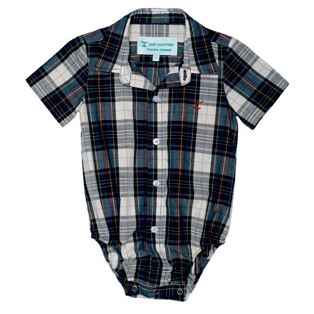 JUST COUNTRY INFANT FRANKIE SHORT SLEEVE FULL BUTTON JUMPSUIT-Ranges Country