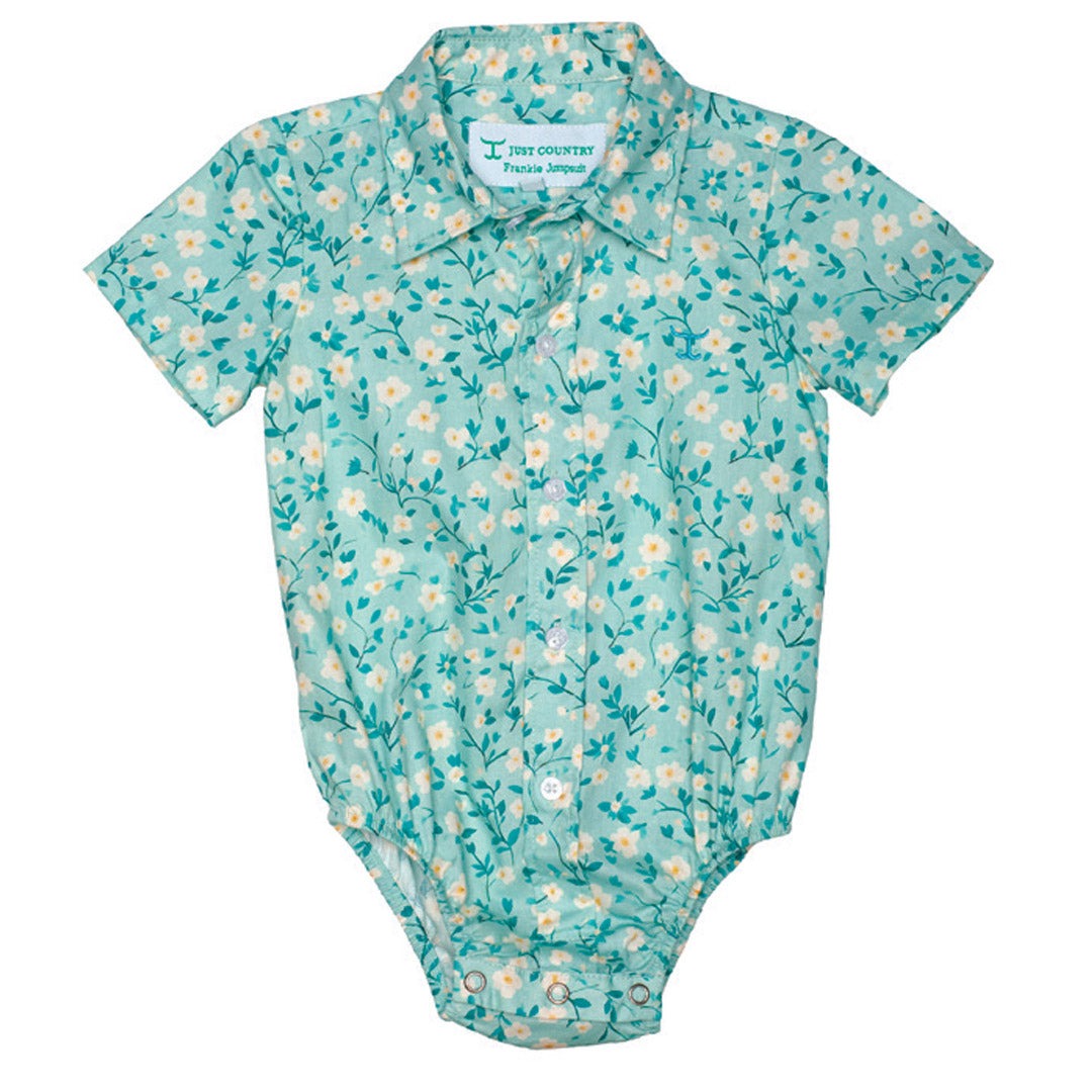 JUST COUNTRY INFANT FRANKIE TURQUOISE FLORAL JUMPSUIT-Ranges Country
