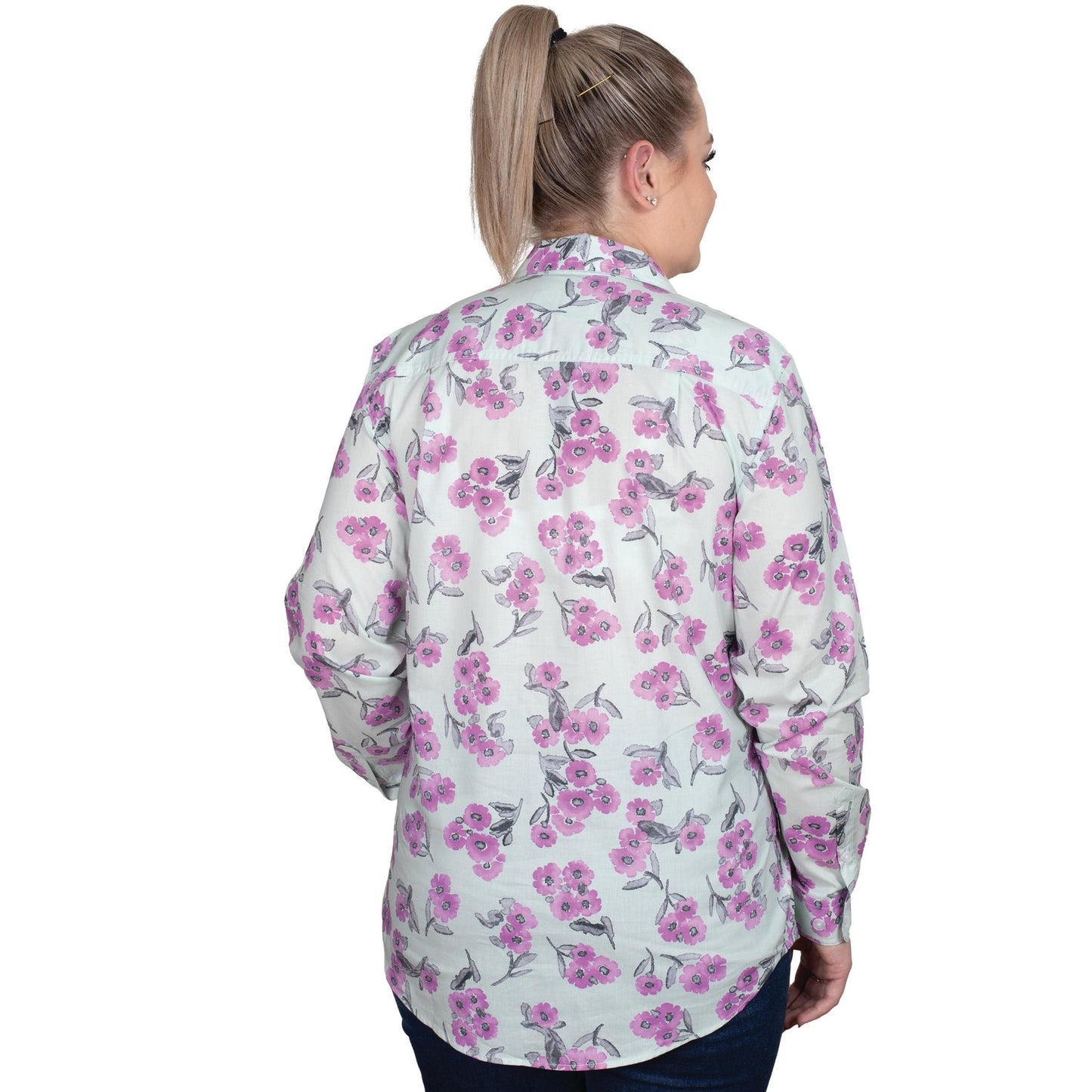JUST COUNTRY WOMENS GEORGIE HALF BUTTON SHIRT