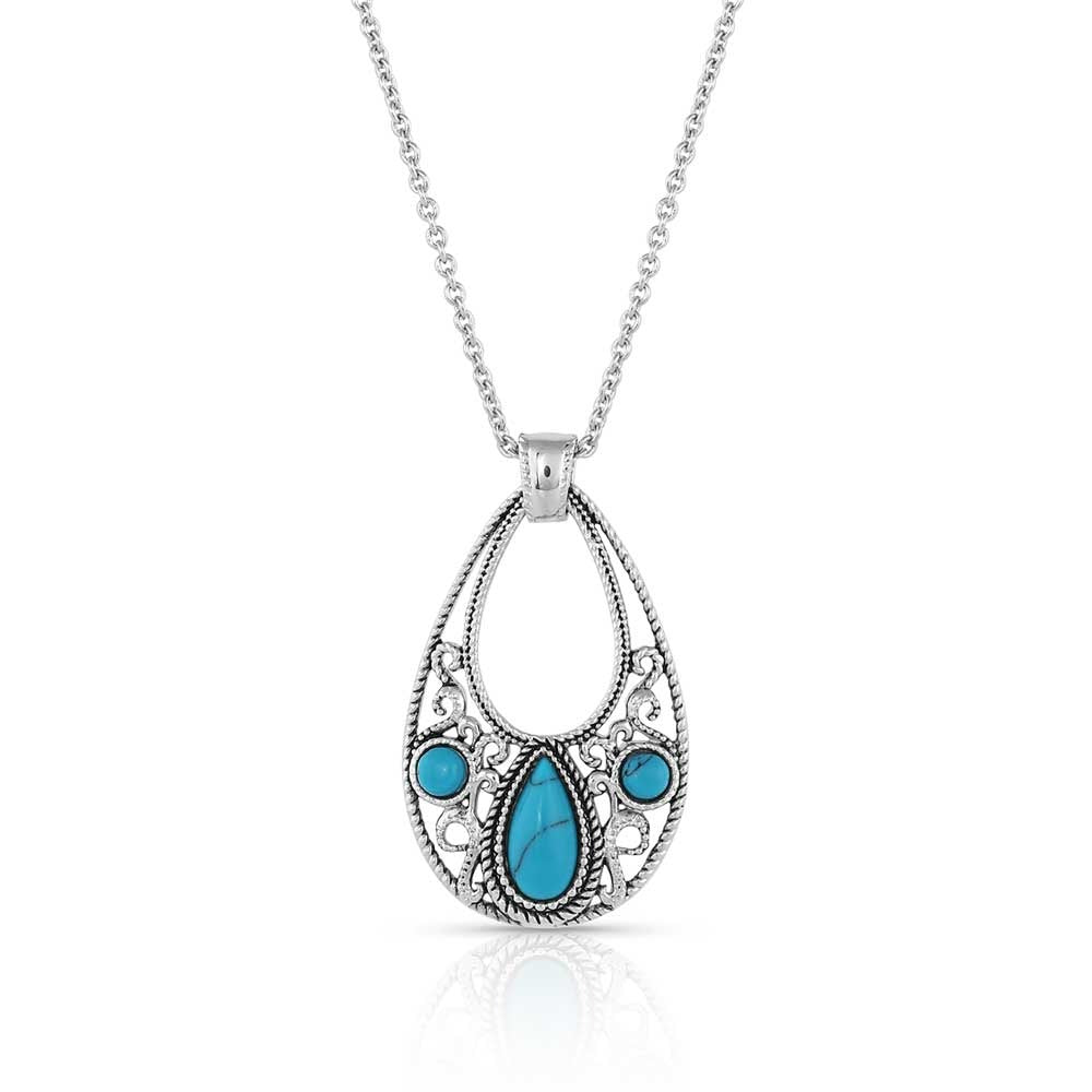 MONTANA NEW WORLD STONE TEARDROP NECKLACE-Ranges Country
