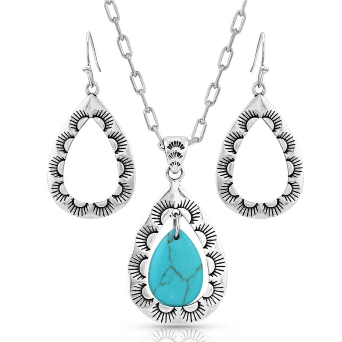 MONTANA ROAD RUNNER TURQUOISE JEWELLERY SET-Ranges Country