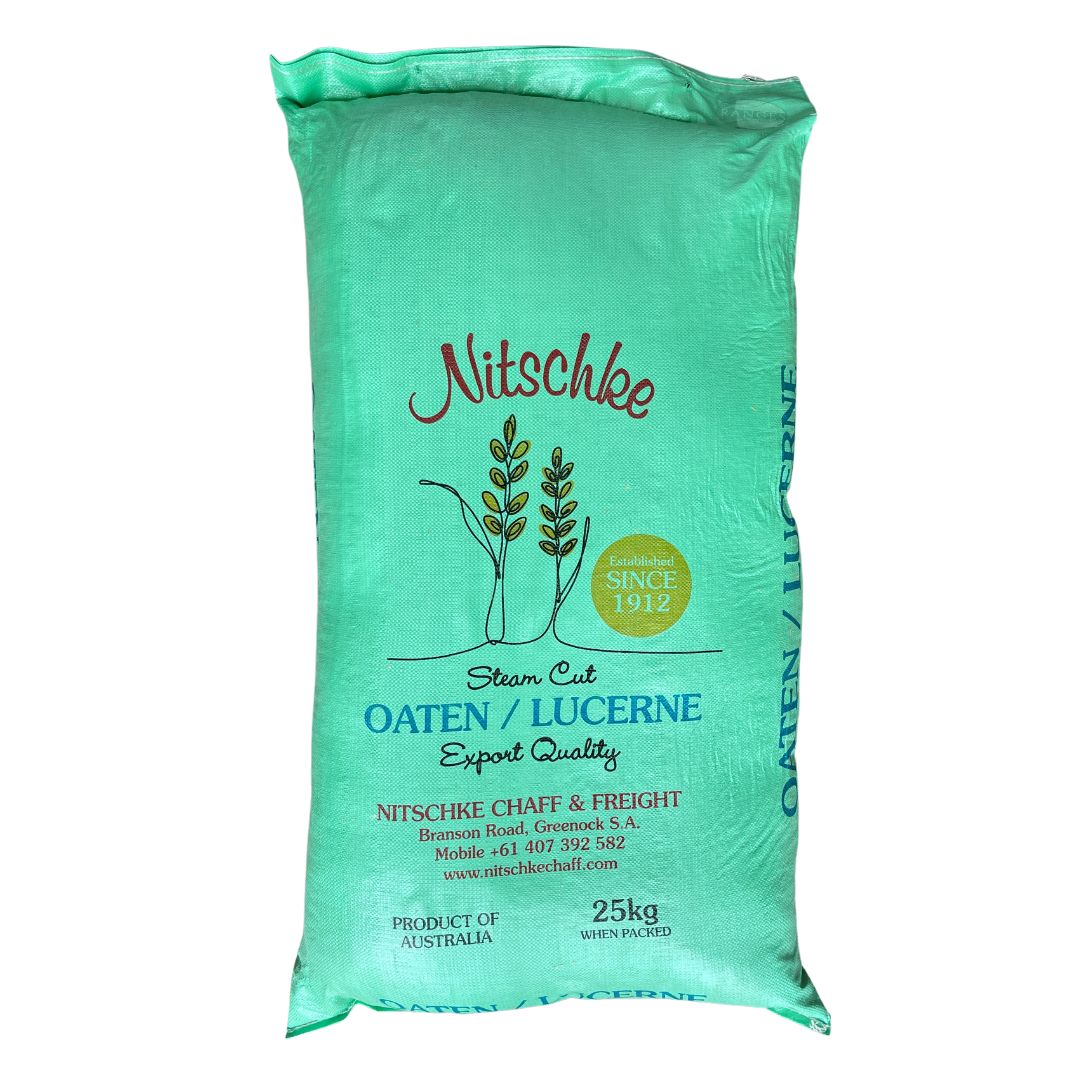 NITSCHKE LUCERNE/OATEN CHAFF 25KG-Ranges Country