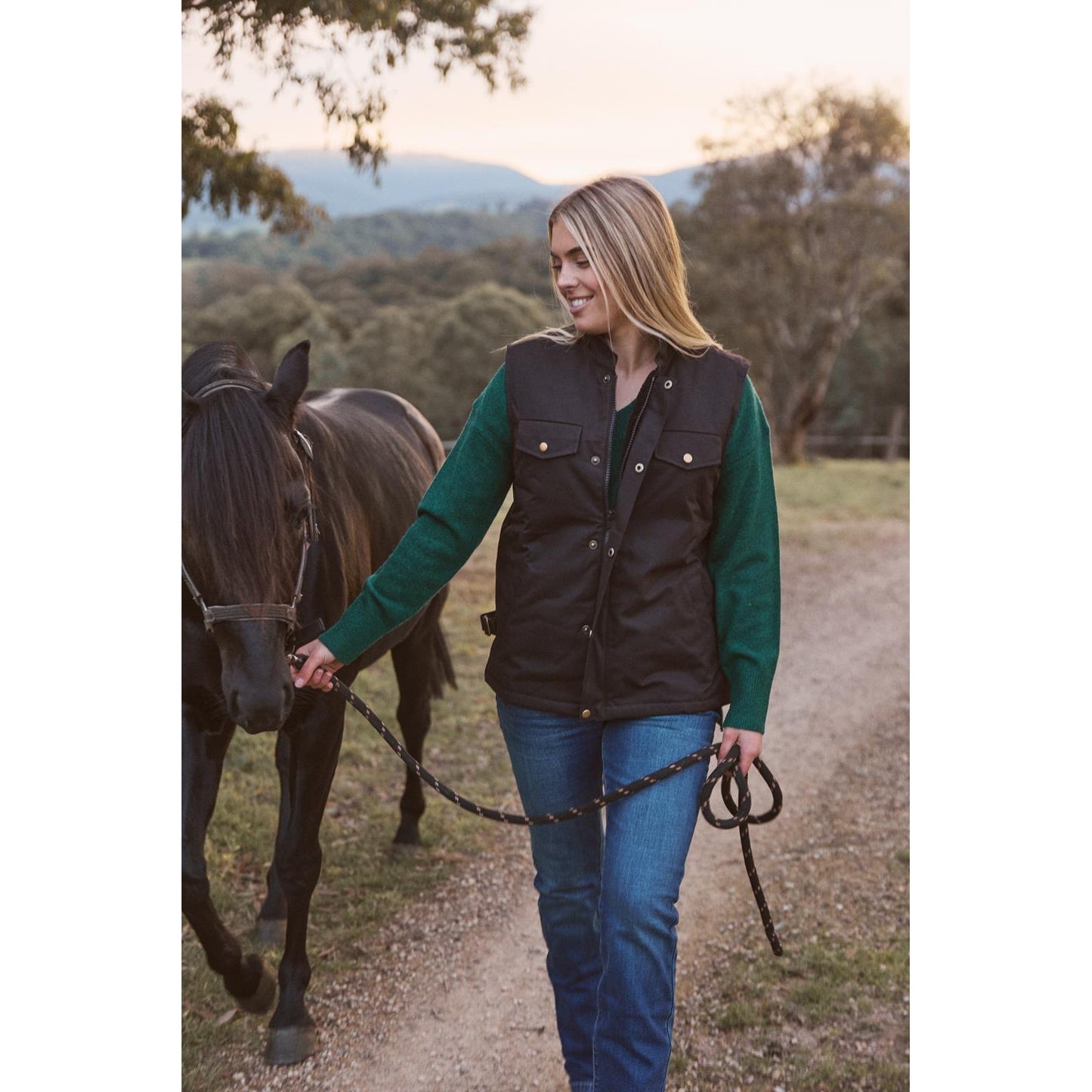 NULLARBOR UNISEX COTTON LINED OILSKIN VEST