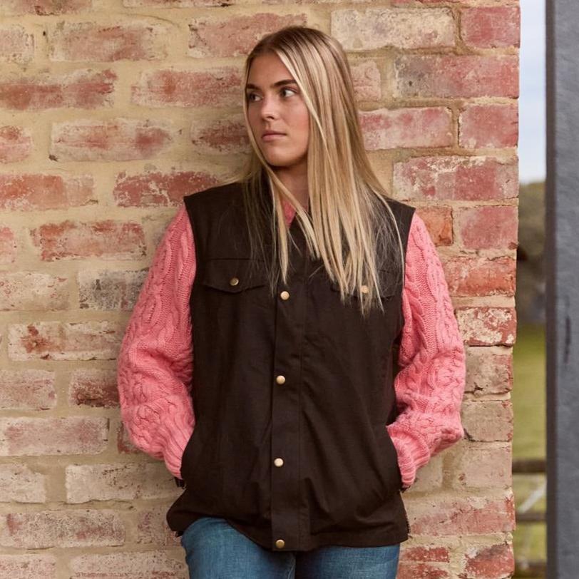 NULLARBOR UNISEX COTTON LINED OILSKIN VEST-Ranges Country