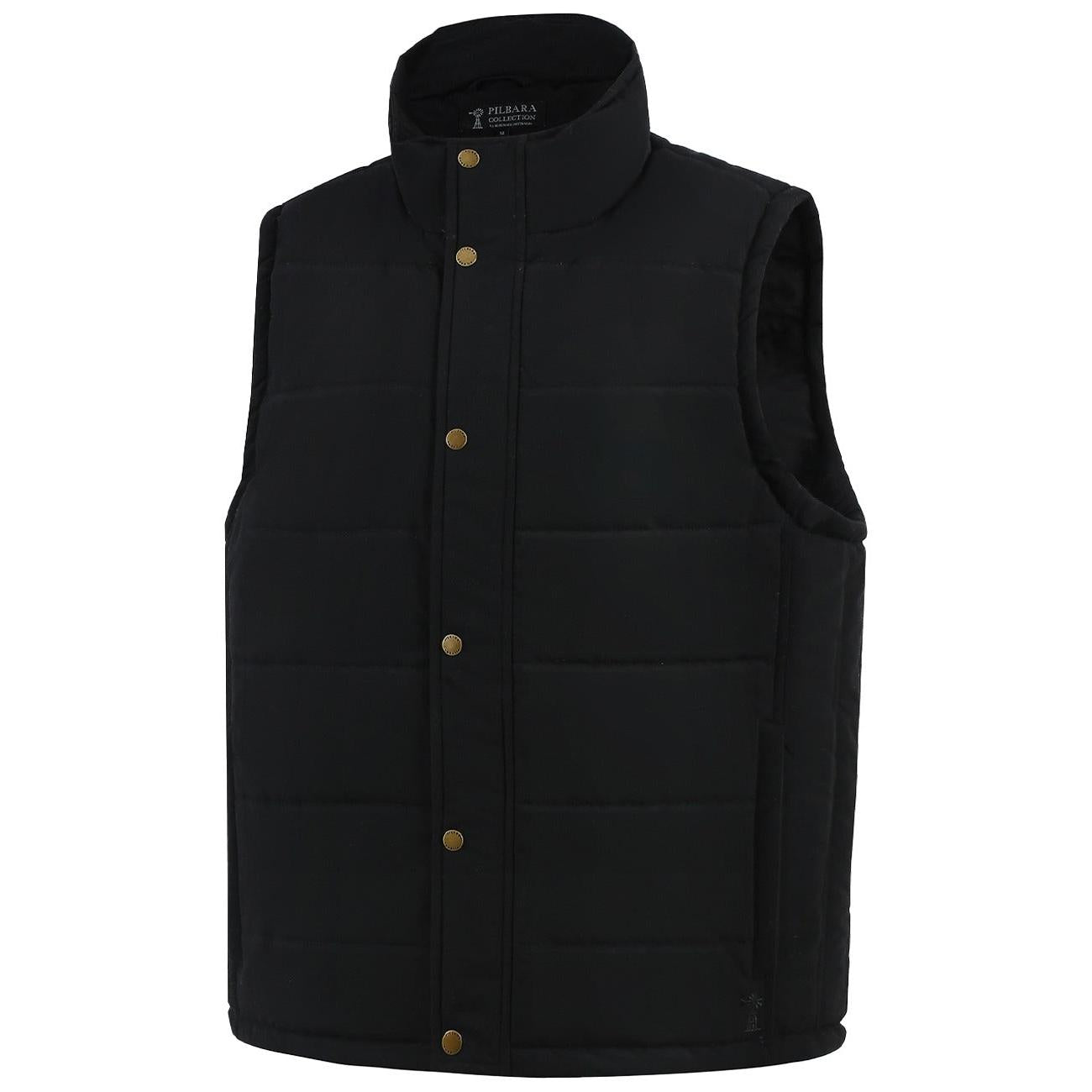 PILBARA MENS BLACK PADDED VEST-Ranges Country
