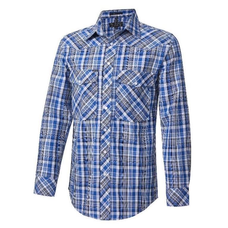 PILBARA WESTERN MENS SNAP BUTTON SHIRT-Ranges Country