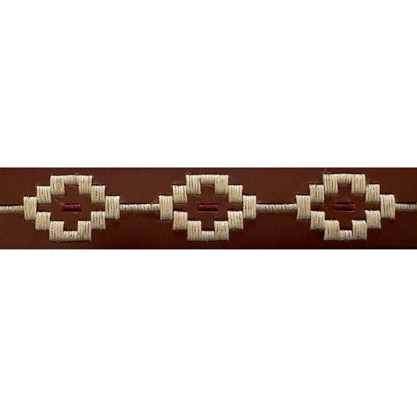 PILBARA WESTERN OVAL BUCKLE NAVAJO LEATHER BELT