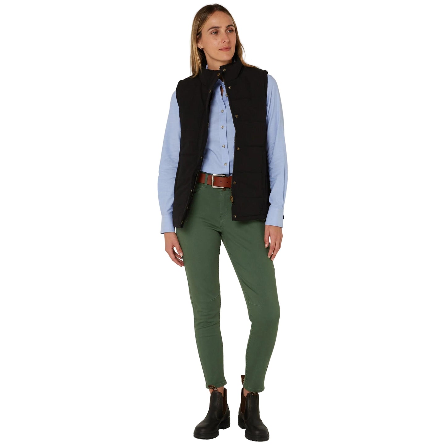 PILBARA WOMENS BLACK PADDED VEST