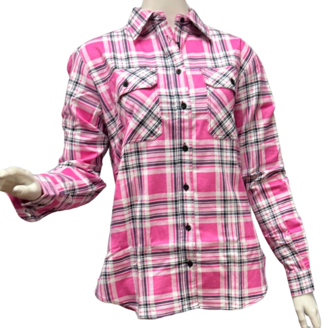 PILBARA WOMENS FLANNELETTE FULL BUTTON SHIRT-Ranges Country