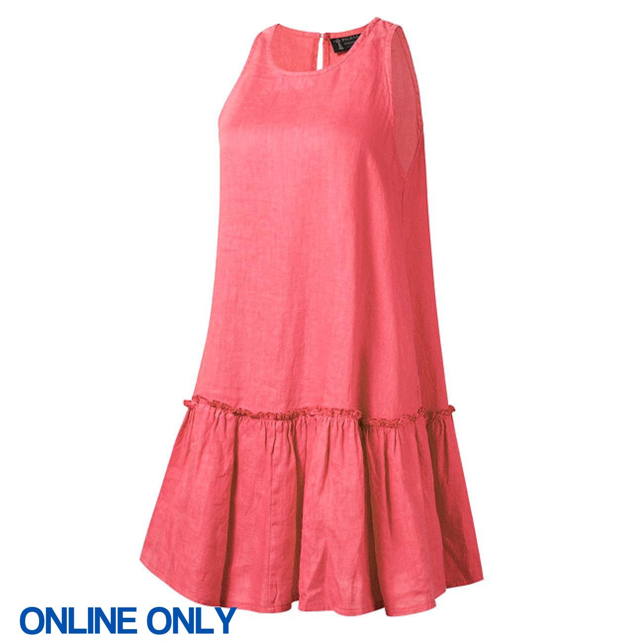 PILBARA WOMENS LINEN SUN DRESS-Ranges Country