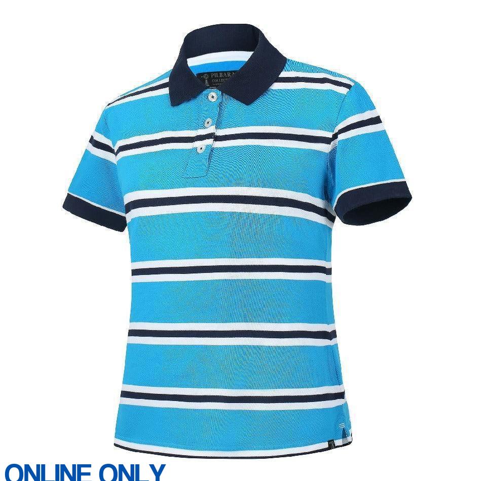PILBARA WOMENS STRIPED POLO-Ranges Country