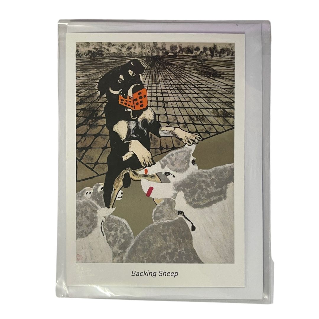PINK BEAR ART BACKING SHEEP GIFT CARD-Ranges Country