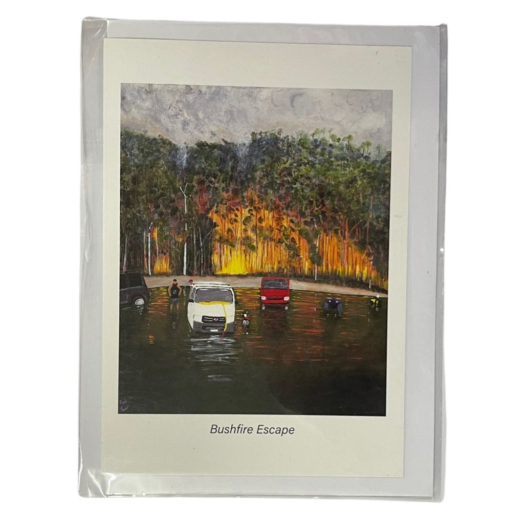 PINK BEAR ART BUSHFIRE ESCAPE GIFT CARD-Ranges Country