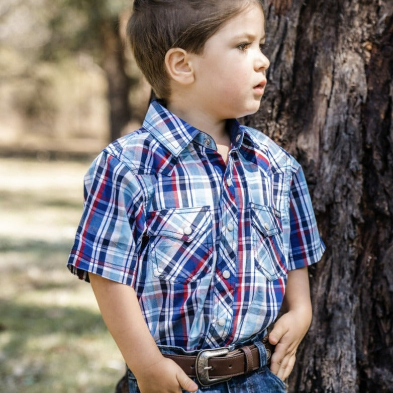 PURE WESTERN BOYS LOGAN SHORT SLEEVE SHIRT