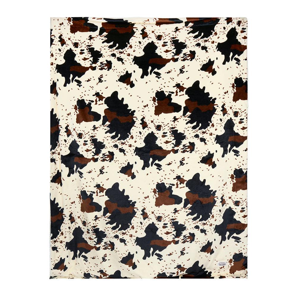PURE WESTERN COW PRINT SNUGGLE BLANKET