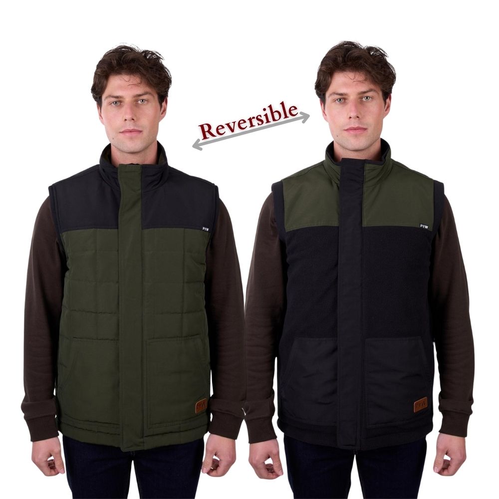 PURE WESTERN MENS RALPH REVERSIBLE VEST-Ranges Country