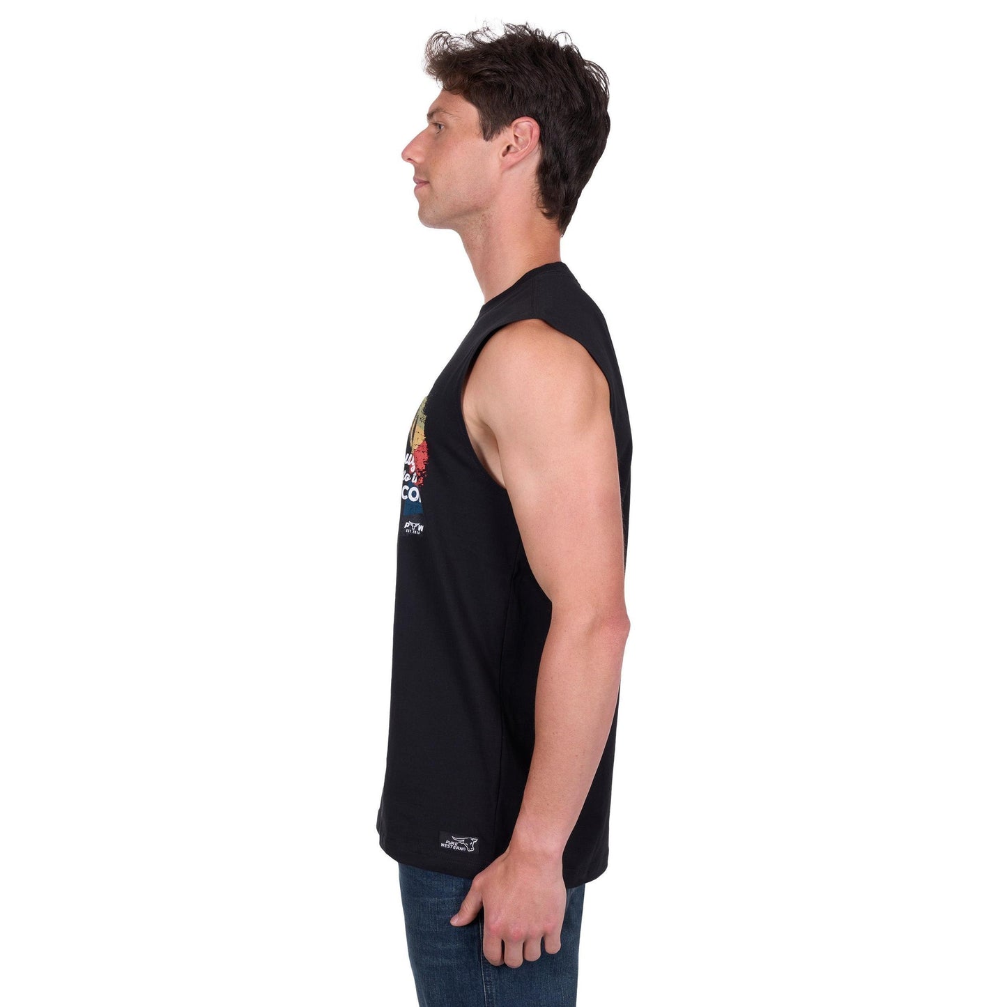 PURE WESTERN MENS TERRY MUSCLE TANK