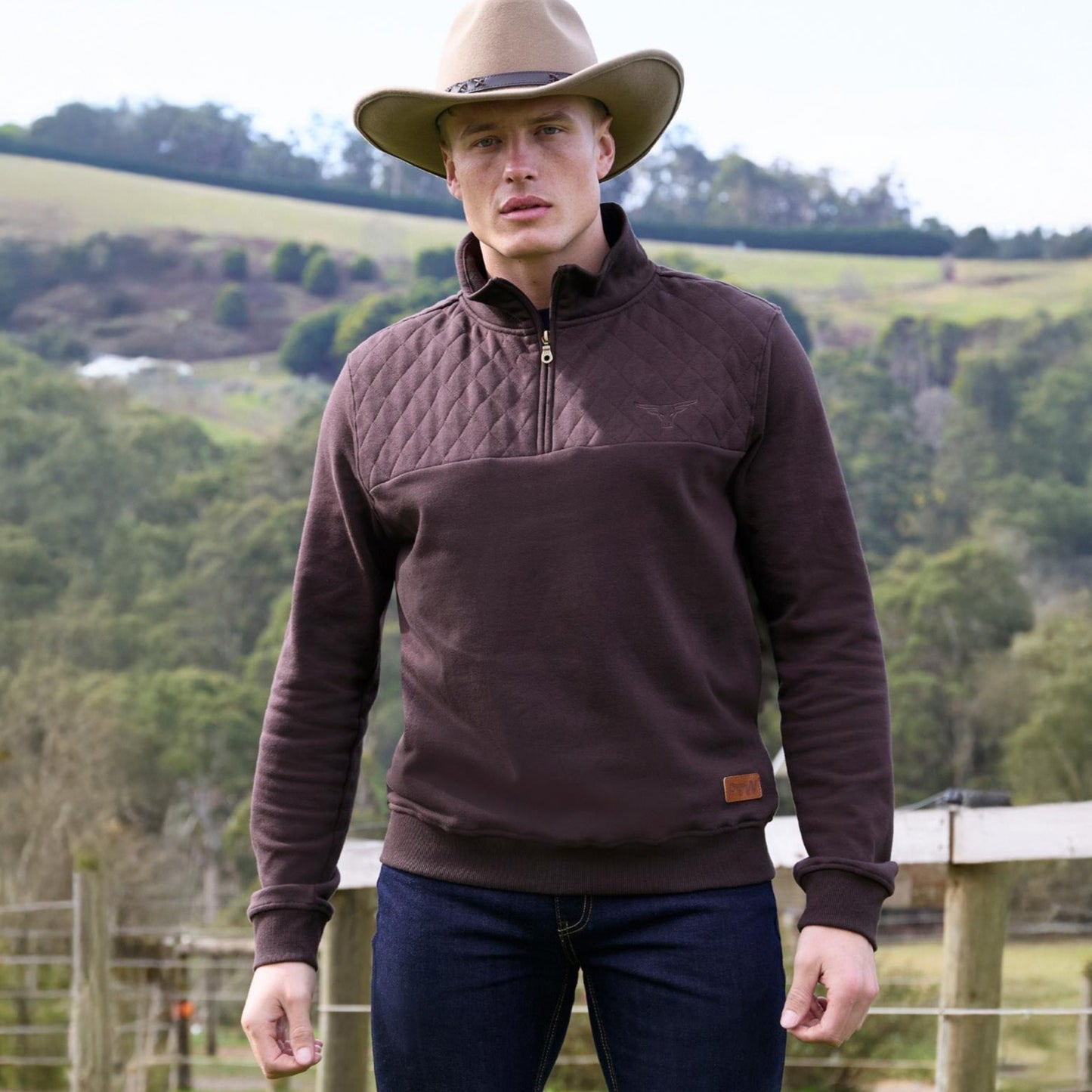 PURE WESTERN MENS TROY 1/4 ZIP JUMPER